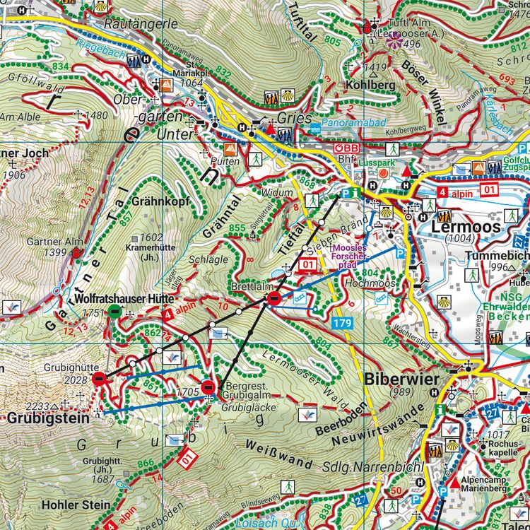 Produktbild: Freytag & berndt Wanderkarte WK 352 Tannheimer Tal, Zugspitze - Reutte - Fernpass 1:50.000