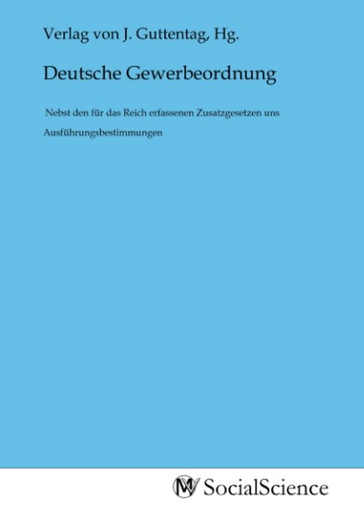 Produktbild: Deutsche Gewerbeordnung