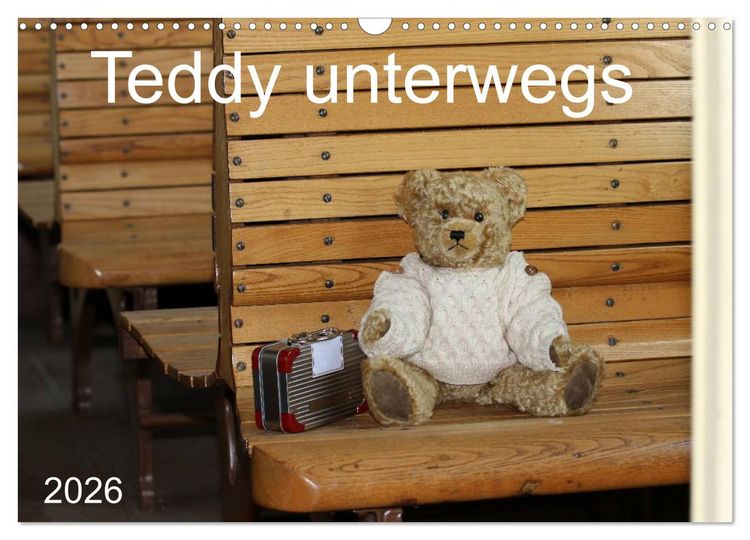 Produktbild: Teddy unterwegs (Wandkalender 2026 DIN A3 quer), CALVENDO Monatskalender