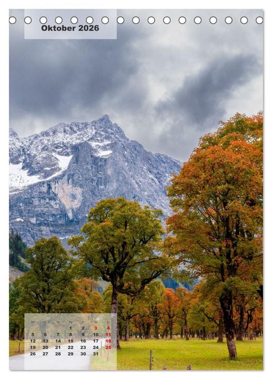 Produktbild: Alpine Jahreszeiten: Ein Jahr in den Bergen (Tischkalender 2026 DIN A5 hoch), CALVENDO Monatskalender