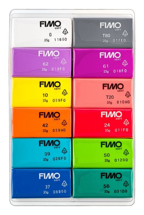 Produktbild: STAEDTLER FIMO ofenh&auml;rtende Modelliermasse FIMO soft 8023 Brilliant Colours, 12 x 25g Halbbl&ouml;cken
