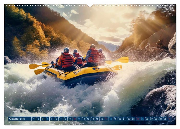 Produktbild: Faszination Wildwasser - Rafting (Wandkalender 2026 DIN A2 quer), CALVENDO Monatskalender
