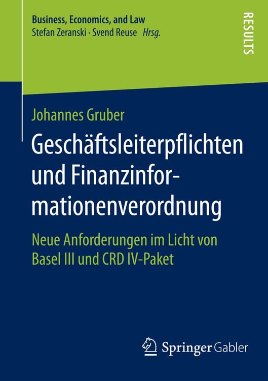 Produktbild: Gesch&auml;ftsleiterpflichten und Finanzinformationenverordnung