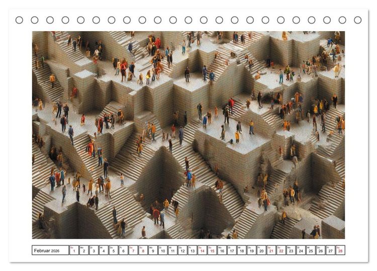 Produktbild: Im Bann der Labyrinthe - Die Kunst sich zu verlieren (Tischkalender 2026 DIN A5 quer), CALVENDO Monatskalender