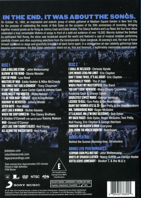 Produktbild: Bob Dylan - 30th Anniversary Concert Celebration [DE] [2 DVDs]