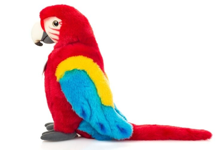 Produktbild: Teddy Hermann 94178 - Papagei Scharlachara rot, Pl&uuml;sch, 27 cm