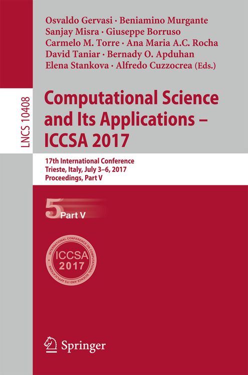 Produktbild: Computational Science and Its Applications &ndash; ICCSA 2017