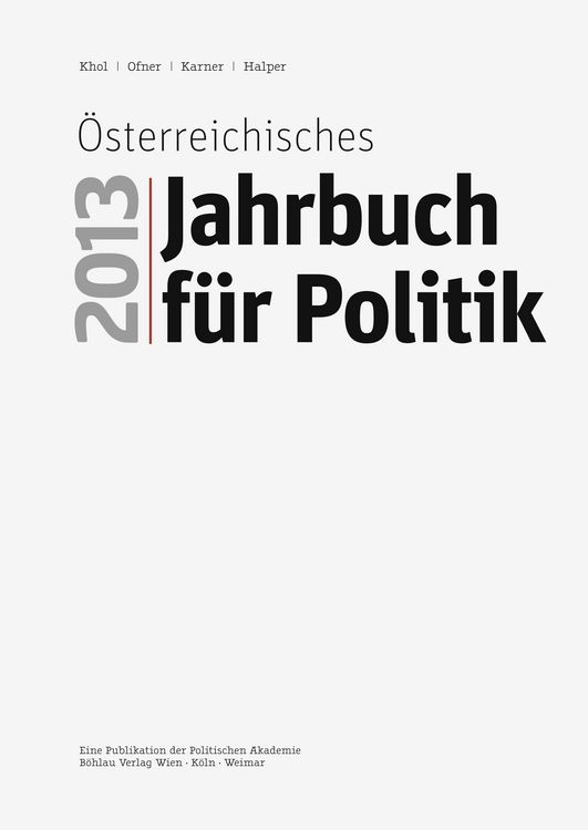 Produktbild: &Ouml;sterreichisches Jahrbuch f&uuml;r Politik 2013