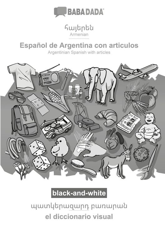Produktbild: Armenian (in armenian script) - Espa&ntilde;ol de Argentina con articulos, visual dictionary, BW