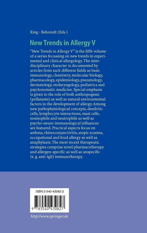 Produktbild: New Trends in Allergy V