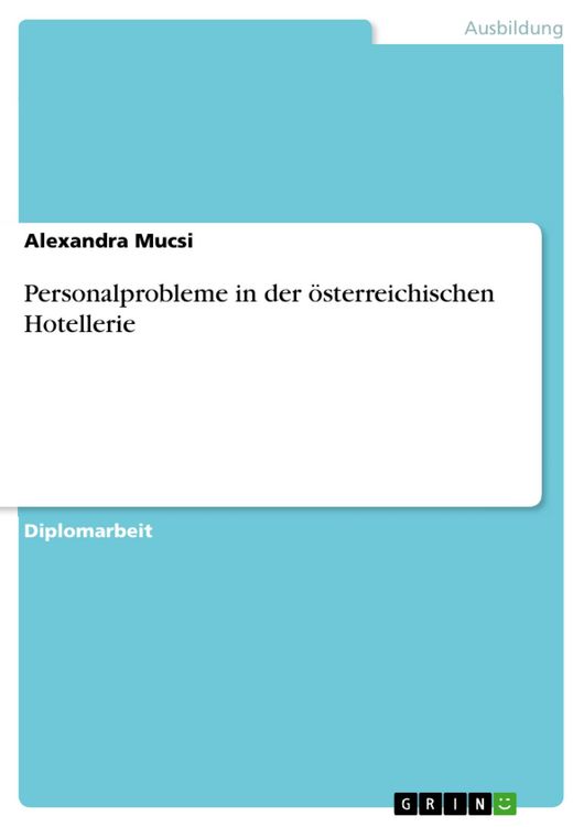 Produktbild: Personalprobleme in der &ouml;sterreichischen Hotellerie