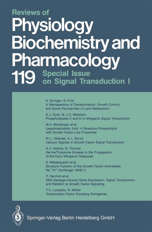 Produktbild: Reviews of Physiology, Biochemistry and Pharmacology
