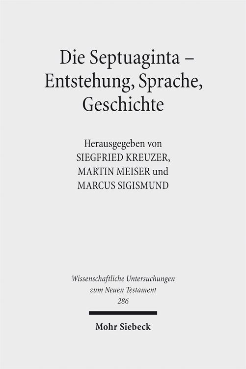 Produktbild: Die Septuaginta - Entstehung, Sprache, Geschichte