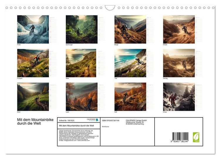 Produktbild: Mit dem Mountainbike durch die Welt (Wandkalender 2026 DIN A3 quer), CALVENDO Monatskalender