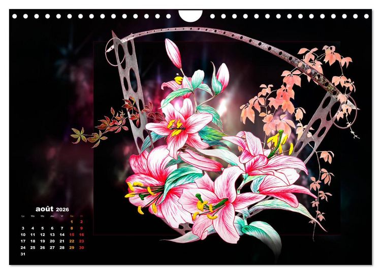 Produktbild: Images d'art Ikebana (Calendrier mural 2026 DIN A4 vertical), CALVENDO calendrier mensuel