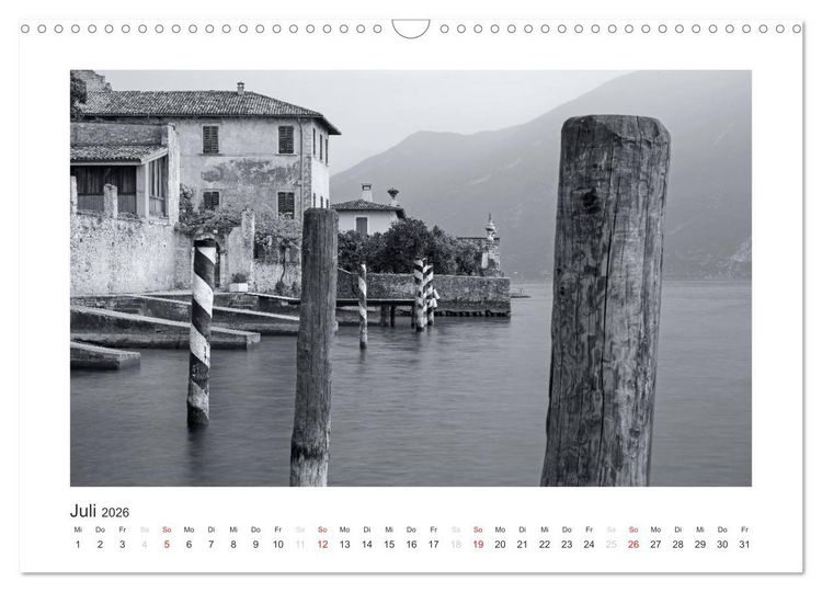 Produktbild: Limone sul Garda schwarzwei&szlig; (Wandkalender 2026 DIN A3 quer), CALVENDO Monatskalender
