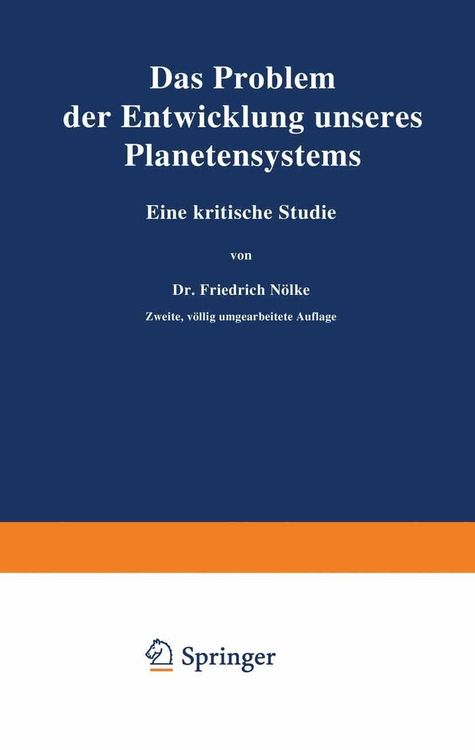 Produktbild: Das Problem der Entwicklung unseres Planetensystems