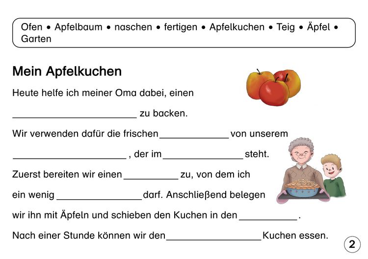 Produktbild: L&uuml;ckentexte Teil 1 f&uuml;r die 1. und 2. Klasse