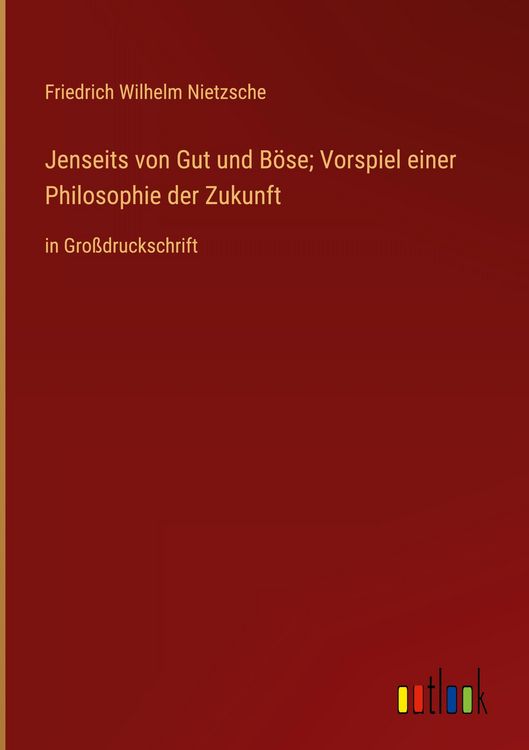Produktbild: Jenseits von Gut und B&ouml;se; Vorspiel einer Philosophie der Zukunft
