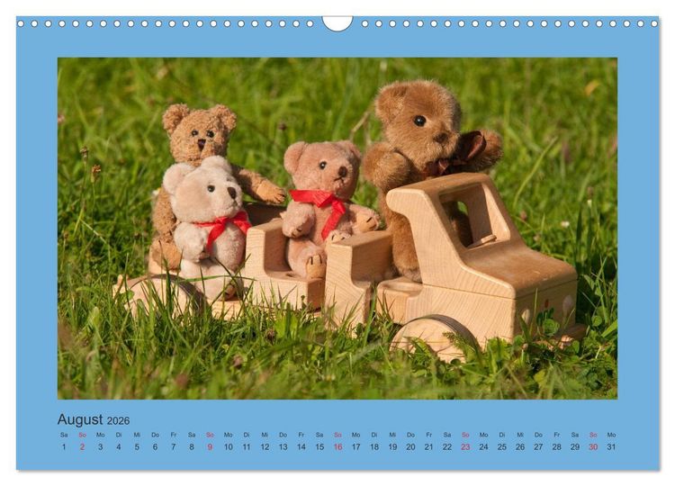 Produktbild: Teddys Meine Freunde (Wandkalender 2026 DIN A3 quer), CALVENDO Monatskalender