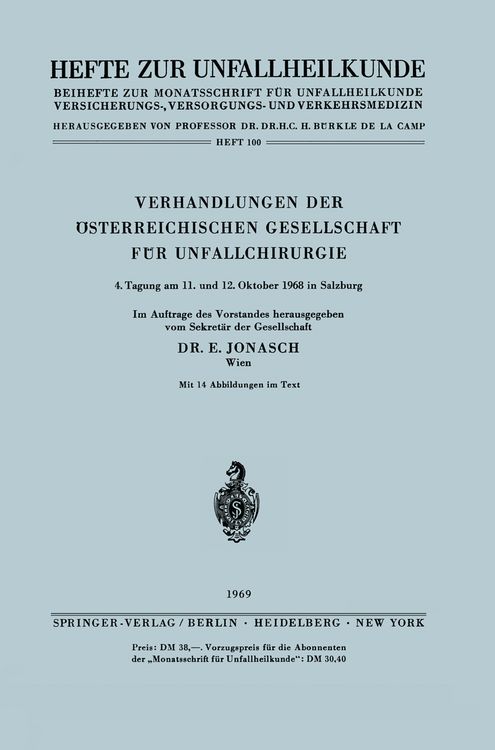 Produktbild: Verhandlungen der &Ouml;sterreichischen Gesellschaft f&uuml;r Unfallchirurgie