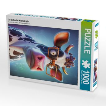 Produktbild: CALVENDO Puzzle Die stylische Milchk&ouml;nigin | 1000 Teile Lege-Gr&ouml;&szlig;e 64x48cm Foto-Puzzle f&uuml;r gl&uuml;ckliche Stunden
