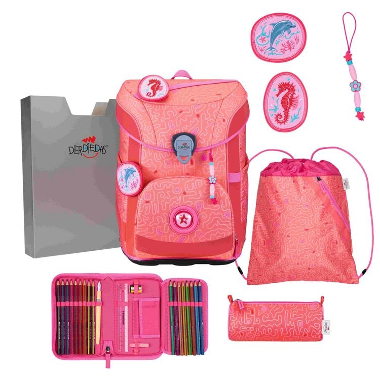 Produktbild: DerDieDas Schulranzen Set ErgoFlex Easy Superflash, Schulranzen Set, 5tlg, Coral Reef
