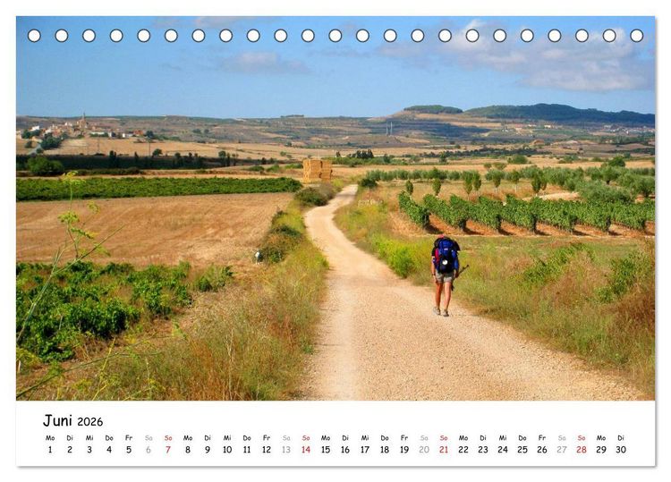 Produktbild: Jakobsweg - Camino Frances (Tischkalender 2026 DIN A5 quer), CALVENDO Monatskalender