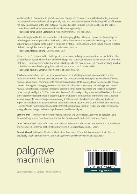 Produktbild: EU Policy Responses to a Shifting Multilateral System