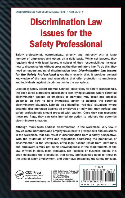 Produktbild: Discrimination Law Issues for the Safety Professional