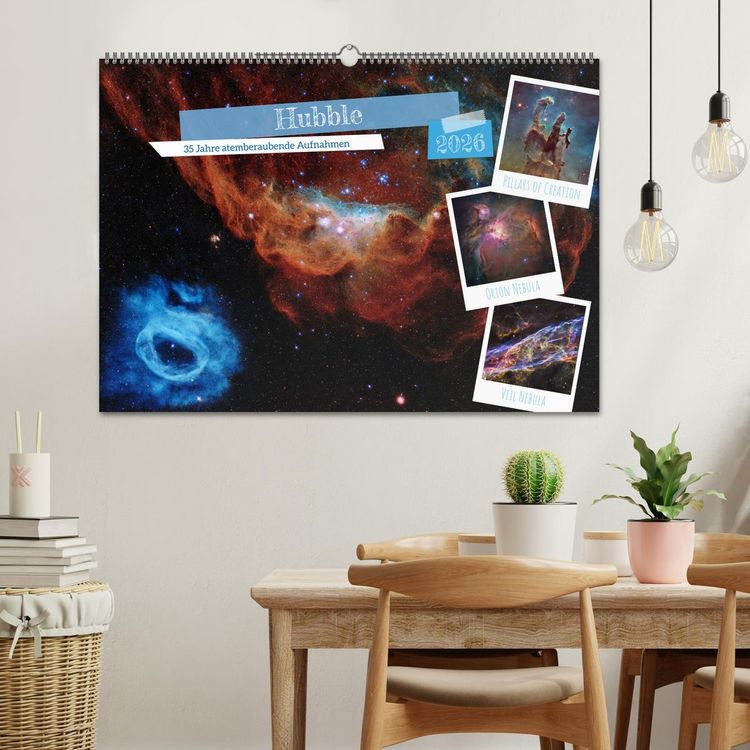 Produktbild: Hubble - 35 Jahre atemberaubende Aufnahmen (Wandkalender 2026 DIN A2 quer), CALVENDO Monatskalender
