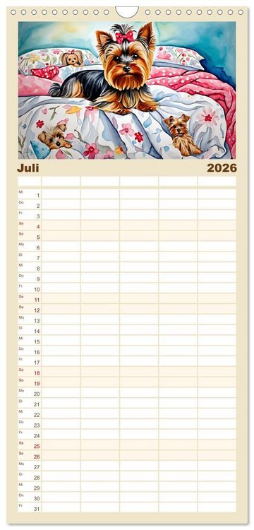 Produktbild: Familienplaner 2026 - Hundetr&auml;ume mit 5 Spalten (Wandkalender, 21 x 45 cm) CALVENDO