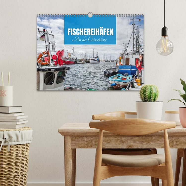 Produktbild: Fischereih&auml;fen an der Ostseek&uuml;ste (Wandkalender 2026 DIN A3 quer), CALVENDO Monatskalender