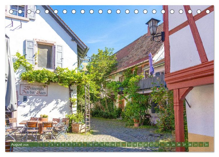 Produktbild: Ein Bummel durch die romantischen Gassen von Freinsheim in der Pfalz (Tischkalender 2026 DIN A5 quer), CALVENDO Monatskalender