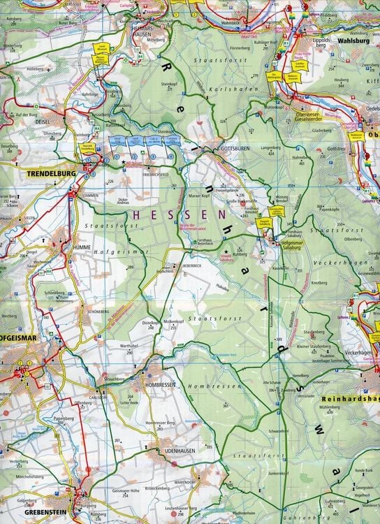 Produktbild: Publicpress Radkarte Kassel und Umgebung 1:75.000