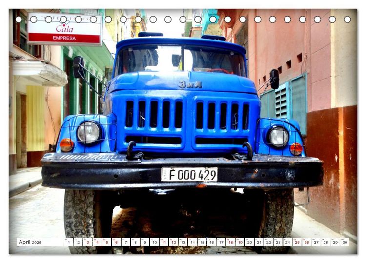 Produktbild: LKW Oldtimer der UdSSR - Sowjetische Lastkraftwagen in Kuba (Tischkalender 2026 DIN A5 quer), CALVENDO Monatskalender