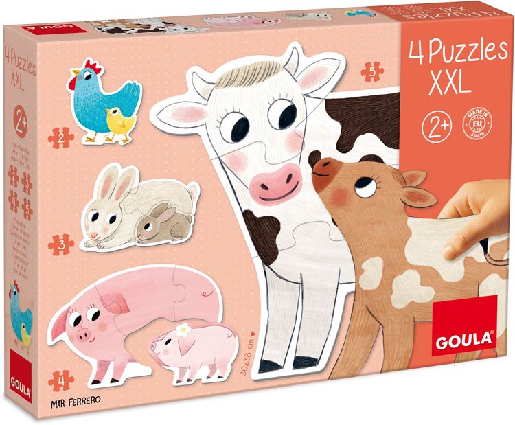 Goula 4 Progressive Puzzles – 2, 3, 4, 5 Teile Für Kleinkinder Ab 2 Jahren