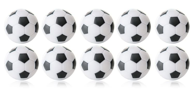 Produktbild: Winspeed Kickerball 35mm wei&szlig;/schwarz, 24g, 10er Set