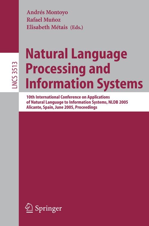 Produktbild: Natural Language Processing and Information Systems