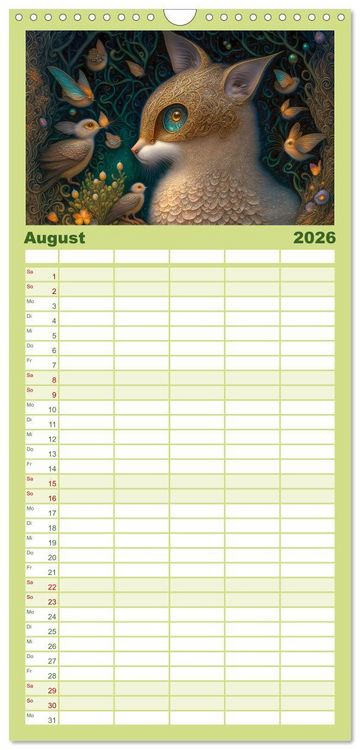 Produktbild: Familienplaner 2026 - M&auml;rchenhafte Wesen - Im Land der Fabeltiere mit 5 Spalten (Wandkalender, 21 x 45 cm) CALVENDO