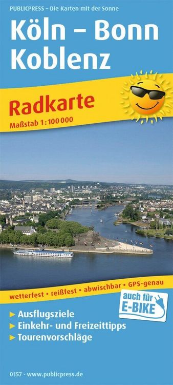 Produktbild: Publicpress Radkarte K&ouml;ln, Bonn, Koblenz 1:100.000
