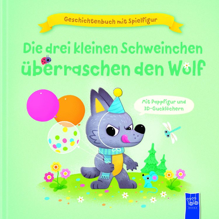 Produktbild: Geschichtenbuch mit Spielfigur -Die drei kleinen Schweinchen &uuml;berraschen den Wolf