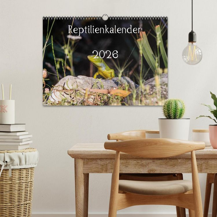Produktbild: Reptilienkalender 2026 (Wandkalender 2026 DIN A3 quer), CALVENDO Monatskalender