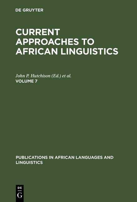 Produktbild: Current Approaches to African Linguistics. Vol 7