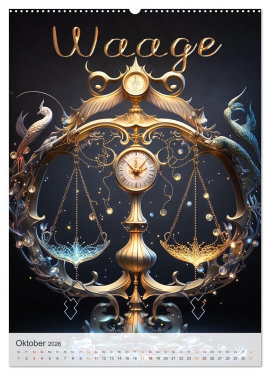 Produktbild: Fantasievolle Sternzeichen (hochwertiger Premium Wandkalender 2026 DIN A2 hoch), Kunstdruck in Hochglanz