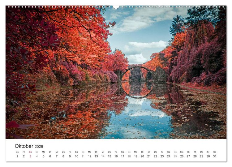 Produktbild: Cottbus und seine Umgebung in Infrarot (Wandkalender 2026 DIN A2 quer), CALVENDO Monatskalender