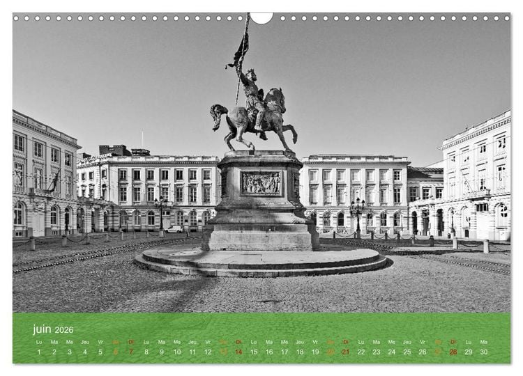Produktbild: Bruxelles en confinement (Calendrier mural 2026 DIN A3 vertical), CALVENDO calendrier mensuel