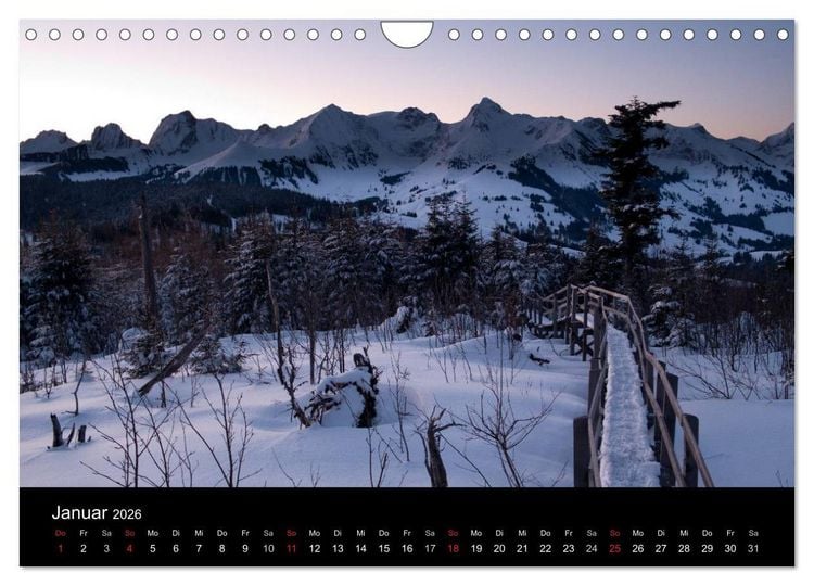Produktbild: Lichtstimmungen Schweiz 2026 (Wandkalender 2026 DIN A4 quer), CALVENDO Monatskalender
