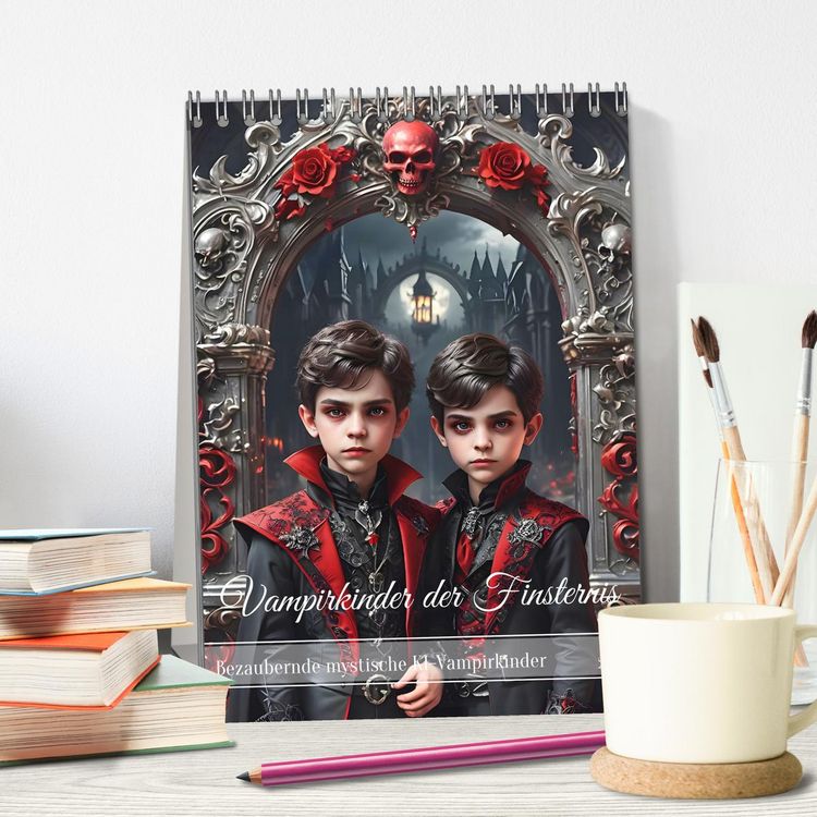 Produktbild: Vampirkinder der Finsternis (Tischkalender 2026 DIN A5 hoch), CALVENDO Monatskalender