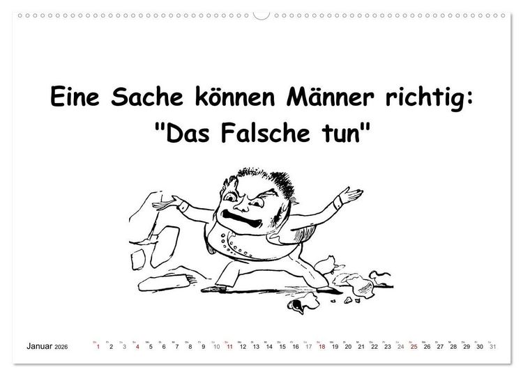 Produktbild: Was Frauen &uuml;ber M&auml;nner denken (hochwertiger Premium Wandkalender 2026 DIN A2 quer), Kunstdruck in Hochglanz